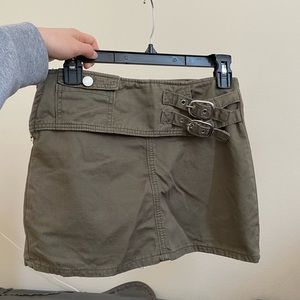 Khaki mini skirt Y2K